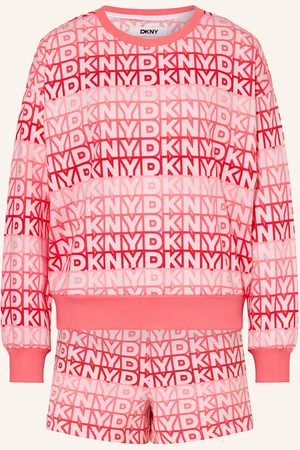 DKNY Pohodlná Domácí Souprava New Vision New York světle růžová růžová červená