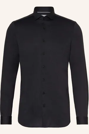PAUL Žerzejová Košile Slim Fit černá