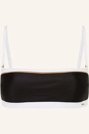 HUGO BOSS Bandeau Horní Díl Bikin Codes černá bílá