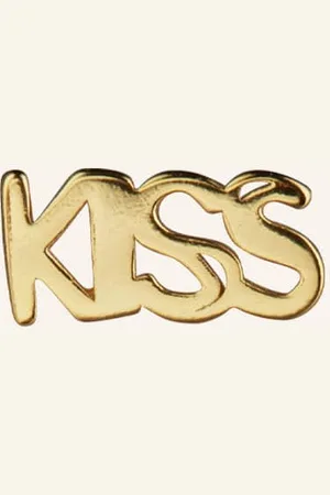 Lulu Copenhagen Puzetové Náušnice Word Kiss zlatá