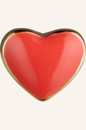 Lulu Copenhagen Puzetové Náušnice Love U Ze Stříbra Ryzosti 925 červená zlatá