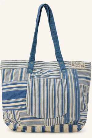 Ralph Lauren Shopper tmavě modrá krémová