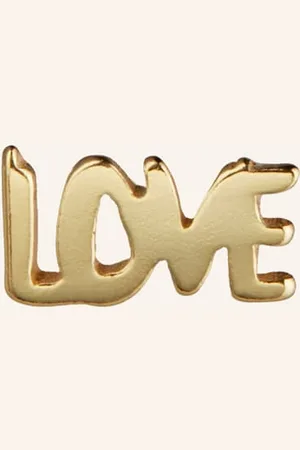 Lulu Copenhagen Puzetové Náušnice Word Love Ze Stříbra Ryzosti 925 zlatá