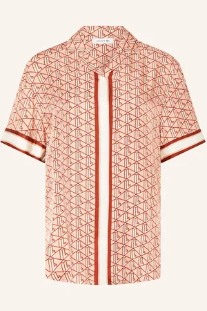 Lacoste Saténová Halenka růžová tmavě červená krémová