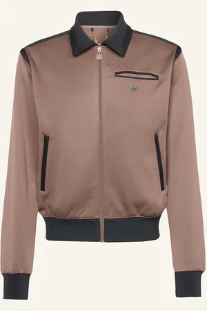 adidas Mikinová Bunda hnědá černá