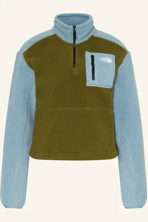 The North Face Fleecový Svetr Troyer Yumiori olivová tmavě modrá
