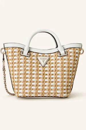 Guess Taška Přes Rameno Atalia Mini béžová bílá