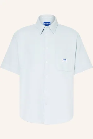 Hugo Blue Košile S Krátkým Rukávem Ebronn Comfort Fit tmavě modrá