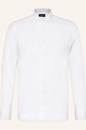 Hackett Košile Tailored Fit Se Lnem krémová