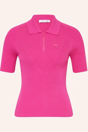 Lacoste Úpletové Tričko fuchsiová