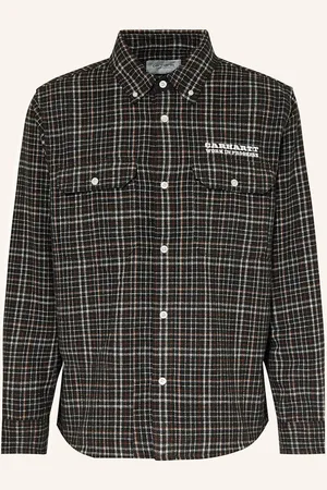 Carhartt Flanelová Bunda Runaway černá světle šedá hnědá
