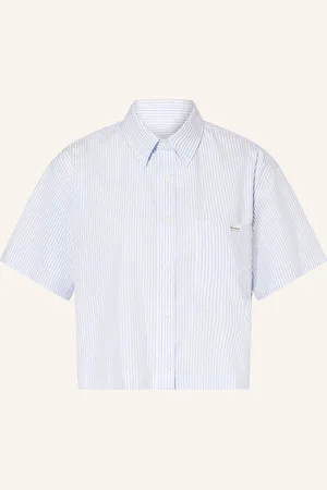Guess Oversized Košilová Halenka tmavě modrá bílá