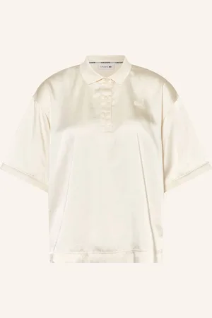 Lacoste Saténová Polokošile krémová
