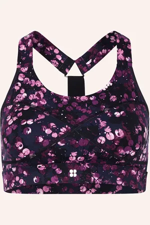 Sweaty Betty Sportovní Podprsenka Power tmavě fialová fuchsiová