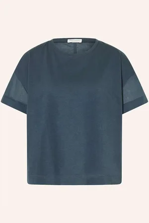 Marc O’ Polo Tričko Ze Směsi Materiálů tmavě modrá
