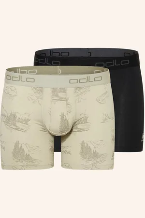 Odlo Funkční Boxerky Active F-Dry Graphic, 2 Kusy V Balení černá světle zelená
