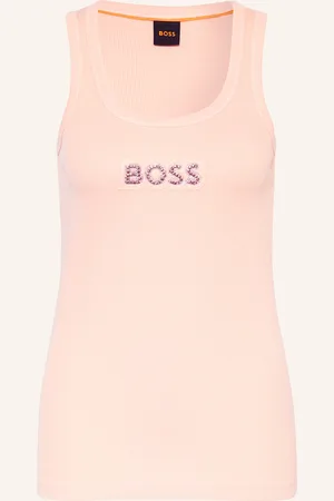 HUGO BOSS Top Ematite S Ozdobnými Kamínky světle růžová