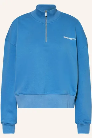 Sweaty Betty Mikinový Troyer Revive modrá