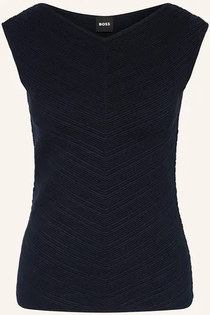 HUGO BOSS Top Faitini tmavě modrá
