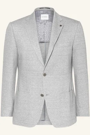 Roy Robson Sako Slim Fit Se Lnem šedá