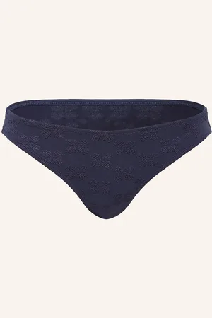 Vilebrequin Basic Bikinové Kalhotky Jacquard Turtle Monogram Frise tmavě modrá