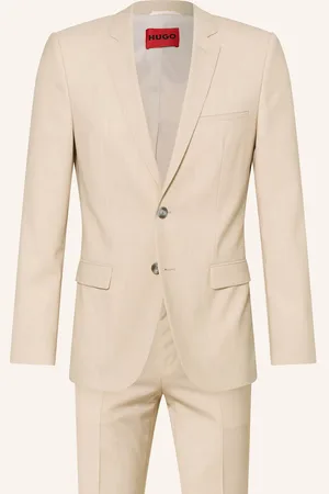HUGO BOSS Oblek Arti Hesten Extra Slim Fit béžová