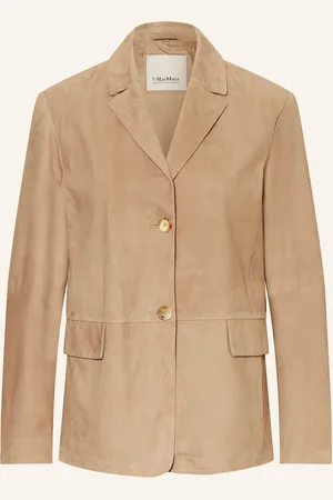 Max Mara Kožený Blejzr Primula béžová