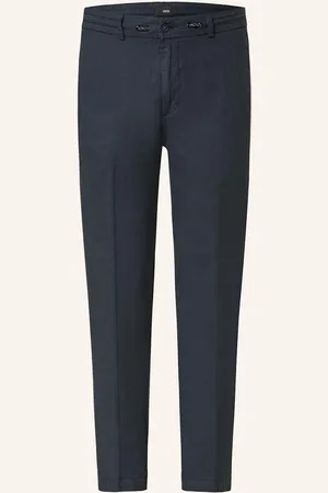 Cinque Chino Kalhoty Cijuli-O Modern Fit Se Lnem tmavě modrá