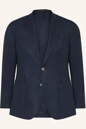 Windsor Kašmírové Sako Goirno Shaped Fit S Hedvábím tmavě modrá
