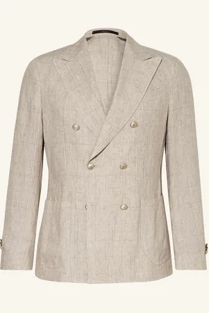 Windsor Oblekové Sako Salino Extra Slim Fit Ze Lnu béžová