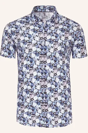 DESOTO Košile S Krátkým Rukávem Slim Fit černá modrá bílá