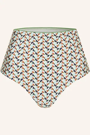 Jets Australia High Waist Bikinové Kalhotky Acacia světle zelená tyrkysová tmavě modrá