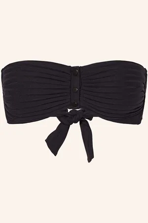 Watercult Bandeau Horní Díl Bikin Henley Rib černá