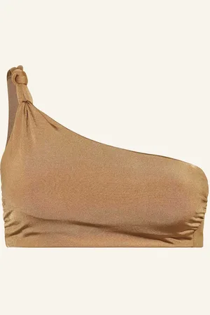 Max Mara Horní Díl Bikin Na Jedno Rameno Alisia hnědá