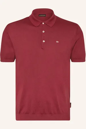 Napapijri Úpletová Polokošile Nelli Regular Fit tmavě červená
