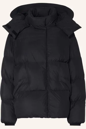 OFF-WHITE Péřová Bunda S Odnímatelnou Kapucí černá