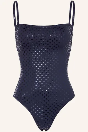 Vilebrequin Bandeau Plavky Relief Sparkling Facette tmavě modrá