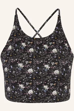 Mandala Top Na Jógu Printed černá bílá zelená