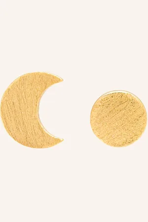 Lulu Copenhagen Puzetové Náušnice Family To The Moon And Back Ze Stříbra Ryzosti 925 zlatá
