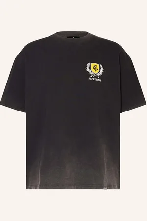 Represent Tričko Crest černá bílá žlutá