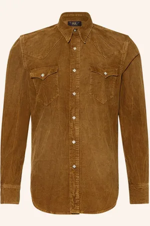Ralph Lauren Manšestrová Košile Regular Fit hnědá