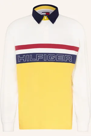 Tommy Hilfiger Rugbyové Tričko Relaxed Fit žlutá bílá tmavě modrá