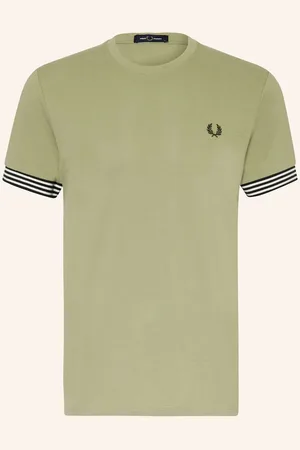 Fred Perry Tričko Z Piké olivová bílá tmavě zelená
