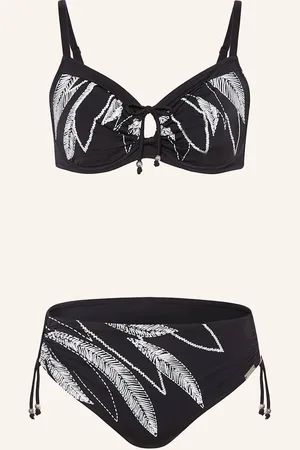 Charmline Bikiny S Kosticemi Genuine Touch černá bílá