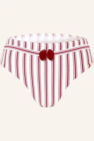Watercult High Waist Bikinové Kalhotky Seaside Splash bílá červená