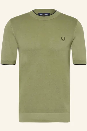 Fred Perry Úpletové Tričko olivová