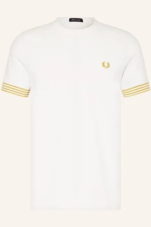 Fred Perry Tričko Z Piké bílá tmavě žlutá