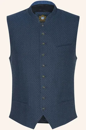 Hammerschmid Krojová Vesta Theo Slim Fit tmavě modrá