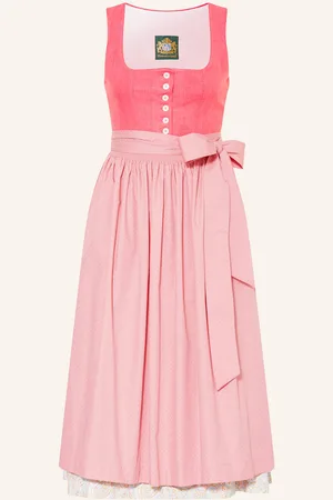 Hammerschmid Dirndl Pillersee lososová tmavě modrá žlutá