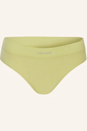 Icebreaker Kalhotky Panty Mer Rib Lotus Z Merino Vlny tmavě žlutá